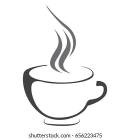 Isolated abstract coffee mug logo, Vector illustration
