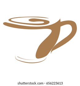 Isolated abstract coffee mug logo, Vector illustration