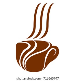 Isolated abstract coffee mug logo, Vector illustration
