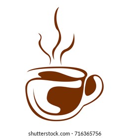 Isolated abstract coffee mug logo, Vector illustration