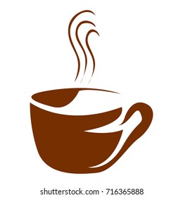 Isolated abstract coffee mug logo, Vector illustration