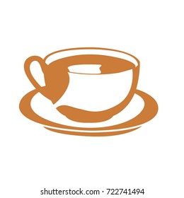 Isolated abstract coffee mug logo, Vector illustration