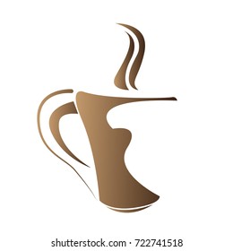Isolated abstract coffee mug logo, Vector illustration