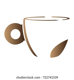 Isolated abstract coffee mug logo, Vector illustration