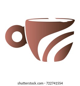 Isolated abstract coffee mug logo, Vector illustration