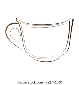 Isolated abstract coffee mug logo, Vector illustration