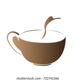Isolated abstract coffee mug logo, Vector illustration