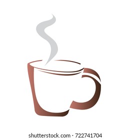 Isolated abstract coffee mug logo, Vector illustration