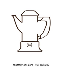 Isolated abstract coffeepot icon
