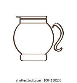 Isolated abstract coffeepot icon