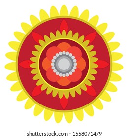Isolated abstract colored flower image - Vector illustration