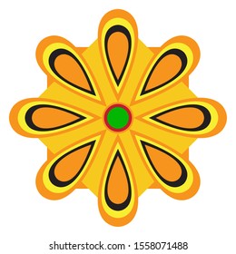 Isolated abstract colored flower image - Vector illustration