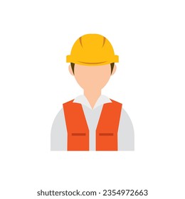 Isolated abstract colored male engineer character Vector