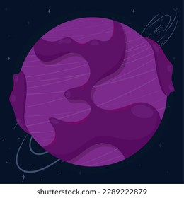 Isolated abstract colored scifi planet icon Vector