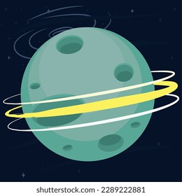 Isolated abstract colored scifi planet icon Vector