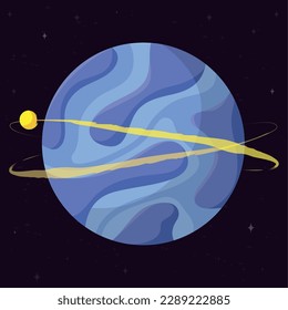 Isolated abstract colored scifi planet icon Vector