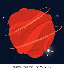 Isolated abstract colored scifi planet icon Vector