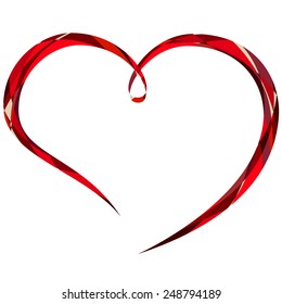 isolated abstract colored valentine heart
