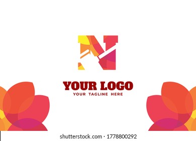 Isolated Abstract Colorful Monogram Logo Template. In Hammer Illustration and Alphabet Design Concept