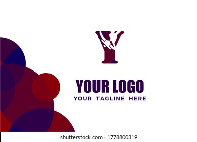 Isolated Abstract Colorful Monogram Logo Template. In Hammer Illustration and Alphabet Design Concept