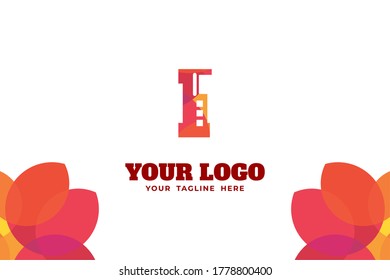 Isolated Abstract Colorful Monogram Logo Template. In Hammer Illustration and Alphabet Design Concept