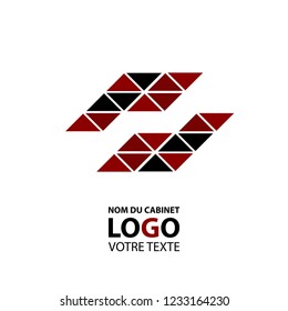 Isolated abstract colorful rhombus shape mosaic vector logo. Unusual geometric sign. Bright puzzle squares.