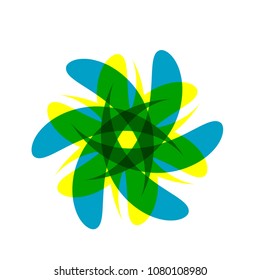 Isolated abstract colorful round shape, logo. 