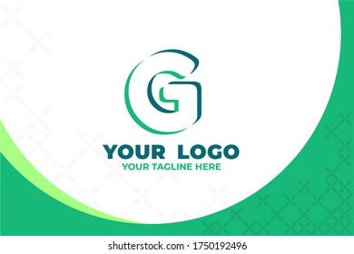 Isolierte abstrakte Firmenlogo-Vorlage in grünem Alphabet-Design für Ihr Unternehmen, Ihr Unternehmen, Ihre Firma, Ihre Marke und viele mehr