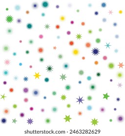 An isolated abstract cosmic star burst shape pattern background image design element.