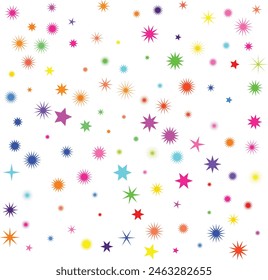 An isolated abstract cosmic star burst shape pattern background image design element.