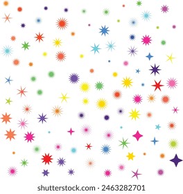An isolated abstract cosmic star burst shape pattern background image design element.