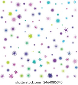 An isolated abstract cosmic star burst shape pattern background image design element.