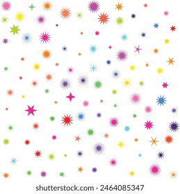 An isolated abstract cosmic star burst shape pattern background image design element.