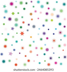 An isolated abstract cosmic star burst shape pattern background image design element.