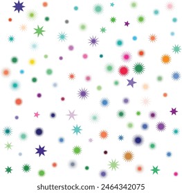 An isolated abstract cosmic star burst shape pattern background image design element.