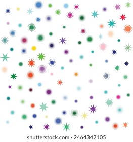 An isolated abstract cosmic star burst shape pattern background image design element.