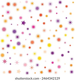 An isolated abstract cosmic star burst shape pattern background image design element.