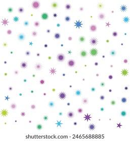 An isolated abstract cosmic star burst shape pattern background image design element.