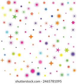 An isolated abstract cosmic star burst shape pattern background image design element.