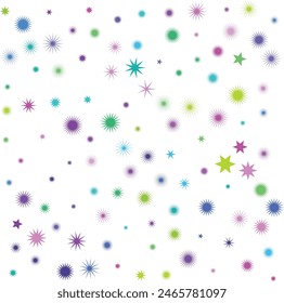 An isolated abstract cosmic star burst shape pattern background image design element.