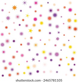 An isolated abstract cosmic star burst shape pattern background image design element.