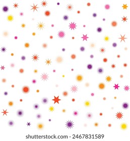 An isolated abstract cosmic star burst shape pattern background image design element.