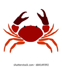 Isolated abstract crab on a white background, Vector illustration