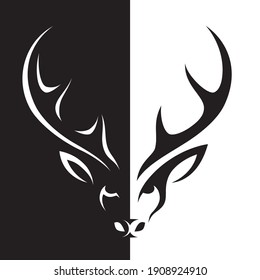 Isolated abstract deer - vector illustration