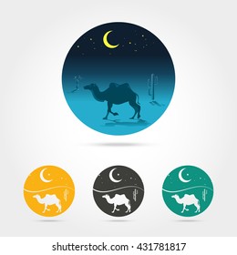 Isolated abstract desert logo