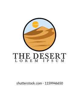 Isolated abstract desert logo template