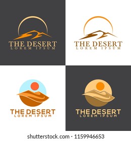 Isolated abstract desert logo template