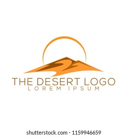 Isolated abstract desert logo template