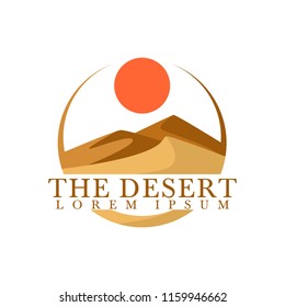 Isolated abstract desert logo template
