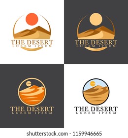 Isolated abstract desert logo template